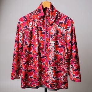 Stio Second Light Pullover Jacket Womens Large 1/2 Zip Ultralight Pink Camo